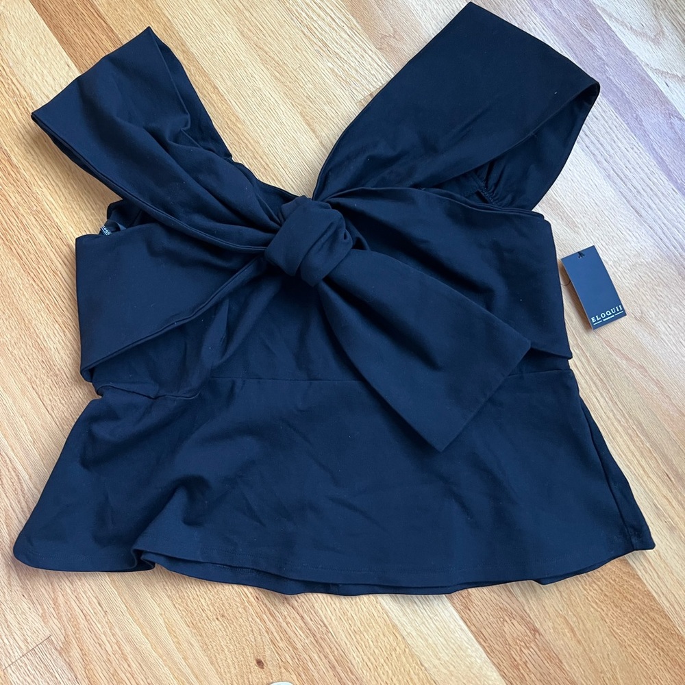 Eloquii Elegant Black Date Night Top